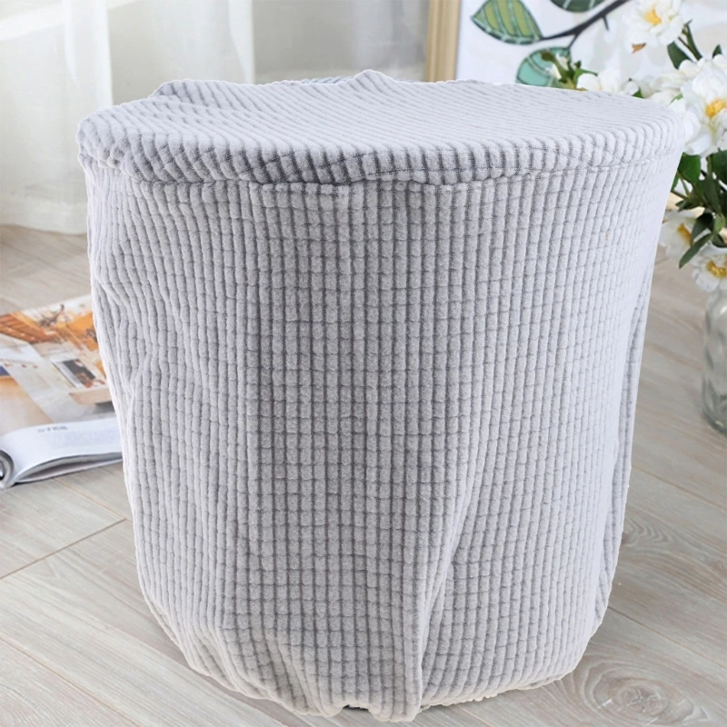 Fodera per pouf elasticizzata in jacquard (grigio, piccola), fodera per
