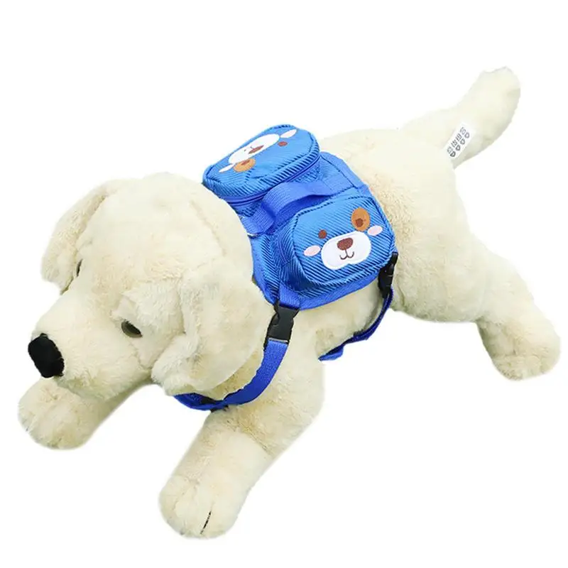 

Pet Harness Vests Cute Dog Saddle Bag No Pull Pet Harness Outdoor Puppy Bag Vest Multifunctional Wear-resistant Pet Self Carrier