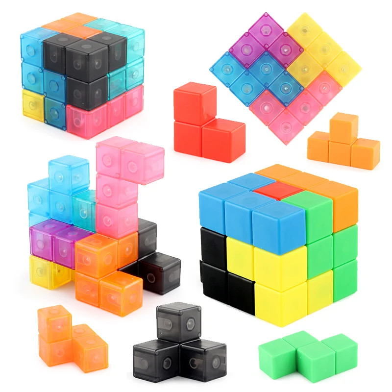  3D Magnetic Building Blocks Magic Magnetic Cubes, Set