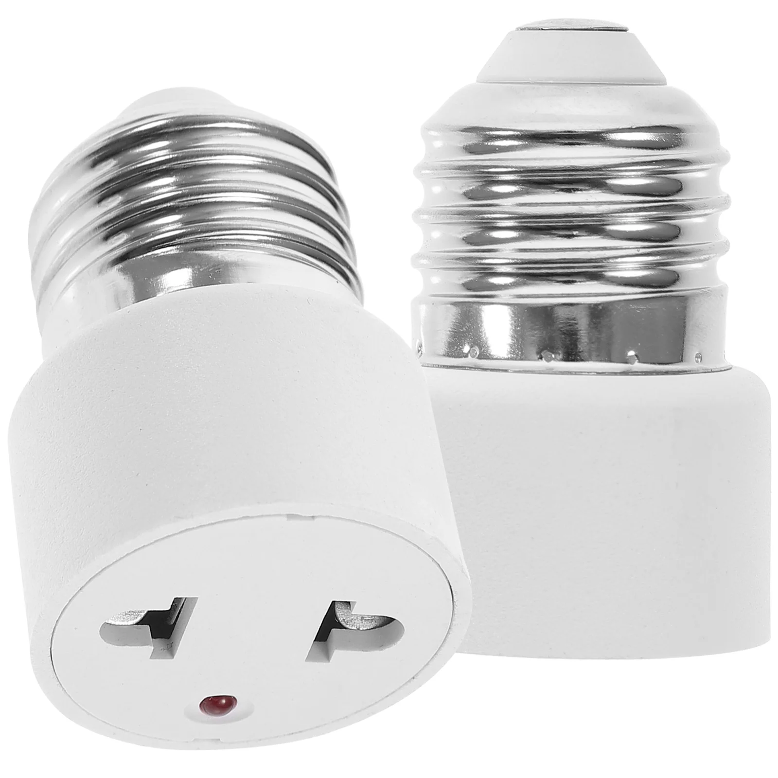 

Light Bulb Socket Outlet Adapter Converter E27 Base Light Bulb to 2-prong Plug White Lamp Holder Lamp Socket Screw LED Bulb