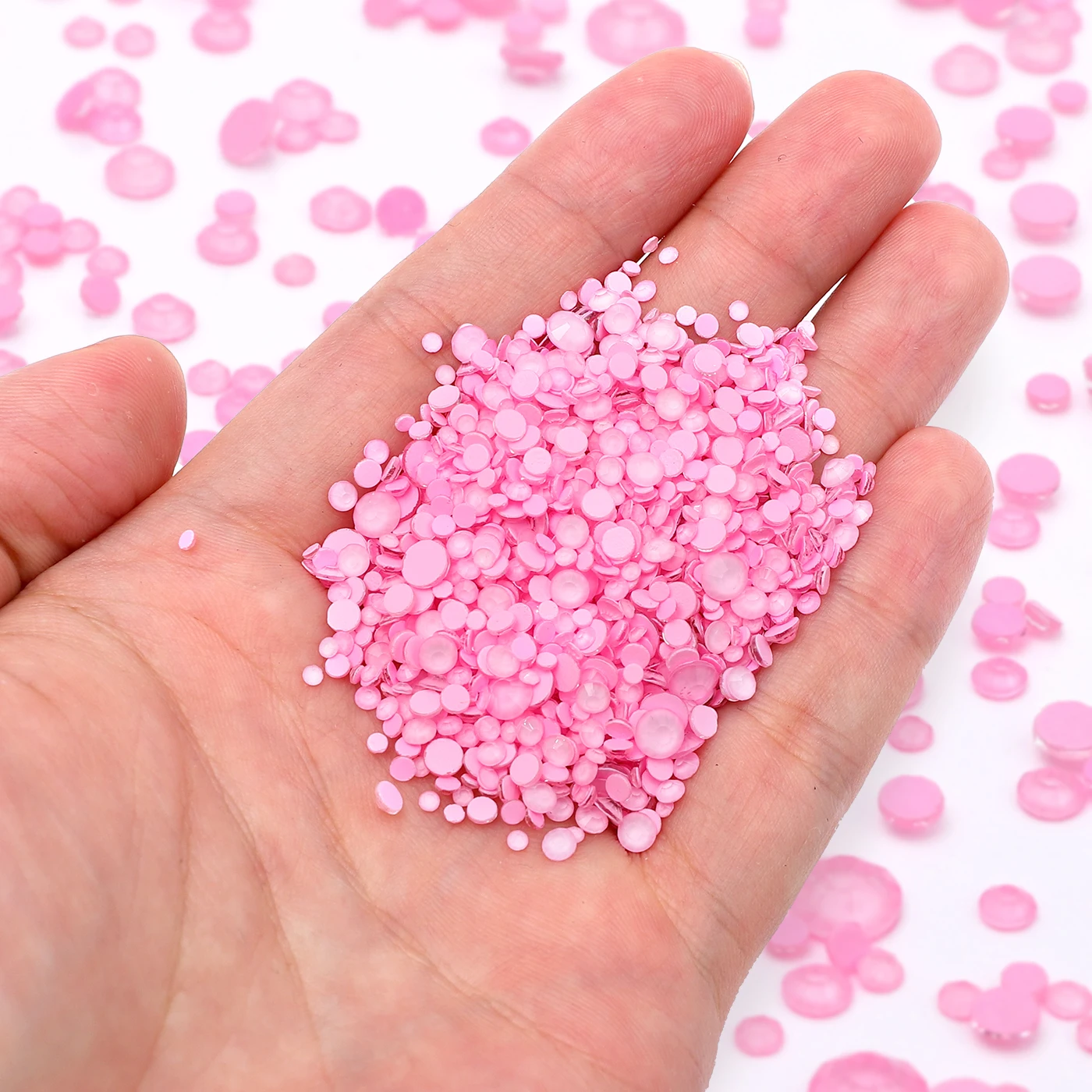 1440Pcs SS6-SS30 Mix Size Glass Flat Back Neon Rhinestone Glitter Round Diamond Non Hotfix Glue on Rhinestones for DIY Nail Art 3
