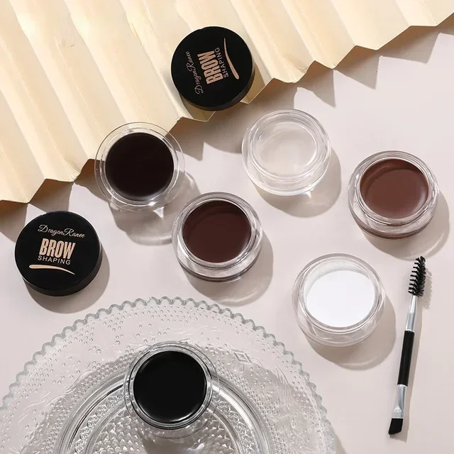 Eyeliner opaco Crema per sopracciglia Gel Impermeabile a lunga durata Contouring Marrone Nero Crema per sopracciglia Correttore per sopracciglia selvagge 4