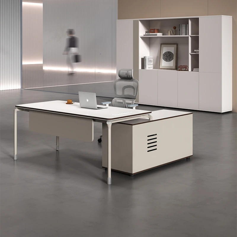 reception work desk executive office organizer standing meeting room shelf work desk students table manucure office supplies Reception European Office Desks L Shaped Executive Supplies Corner Computer Desks Luxury Modern Mesa De Computador Furniture