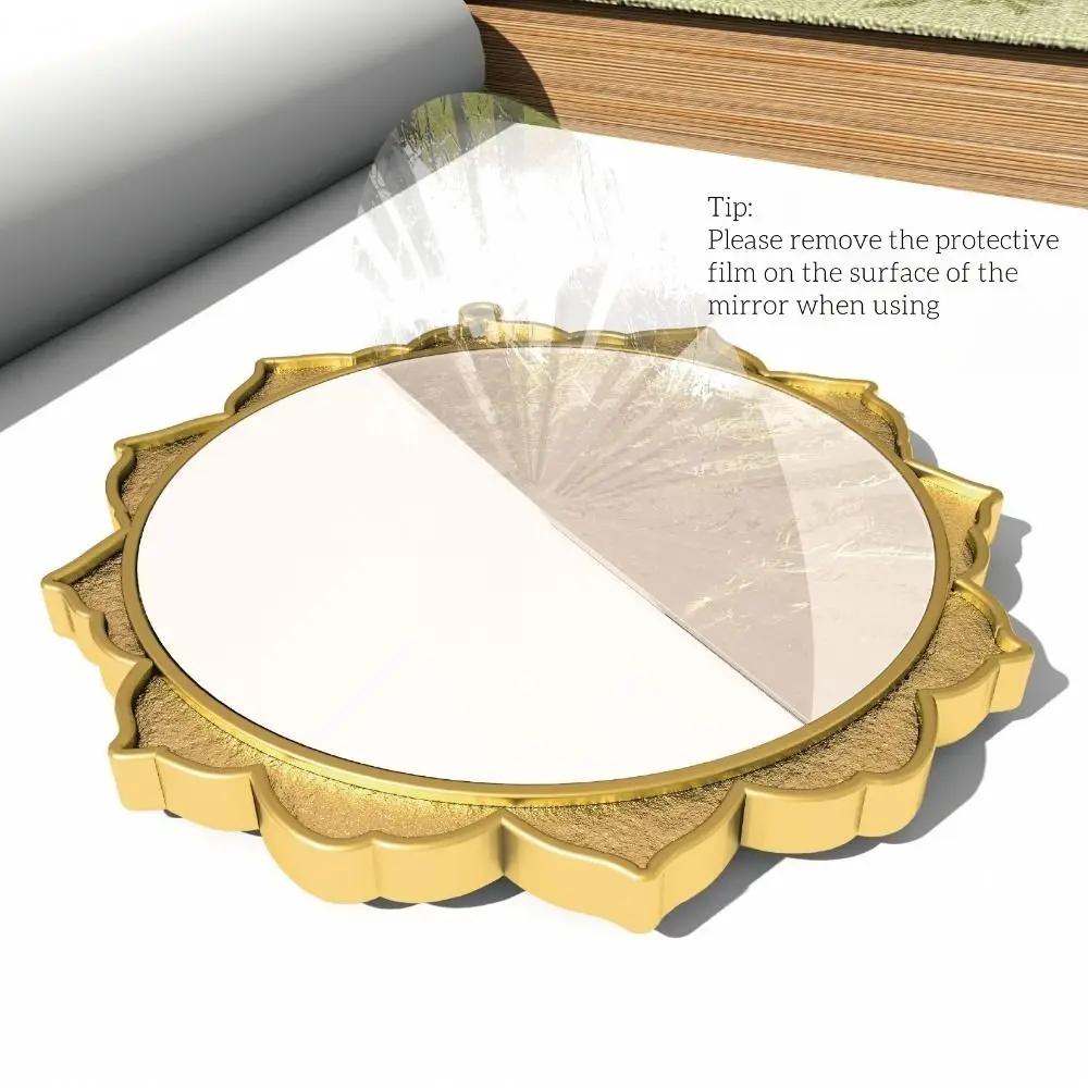 Dunhuang Exquisite Chinese Style Mirror Tassel HD Vanity Mirror Makeup Tool Round Shape Vintage Mirror Unisex