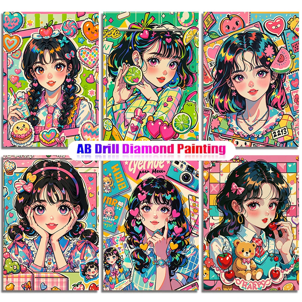 ABDiamondPaintingCartoonGirlMosaicCrossStitchInlaidWaterDiamondEmbroideryArtDiamondHandicraftHobbySetGift-AliExpress15