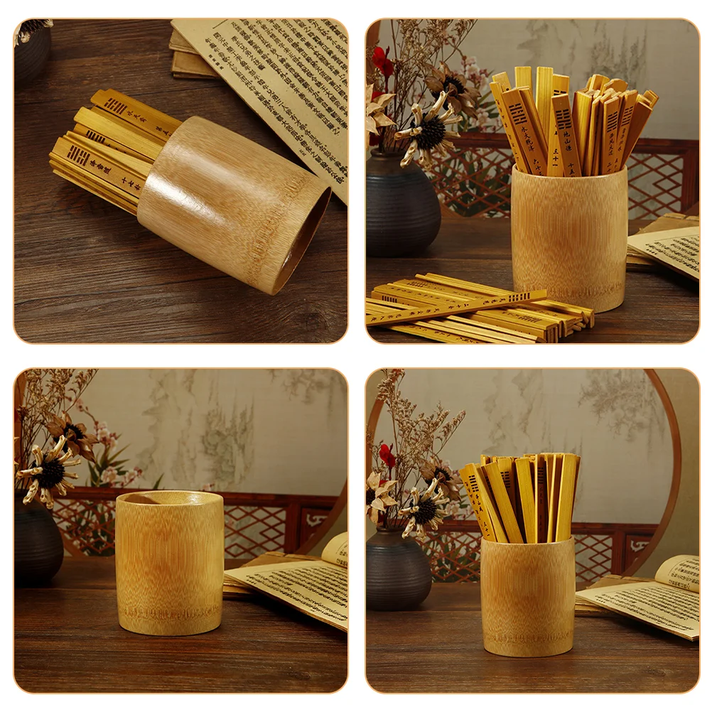 Bamboo Stick Traditional Chinese-style Sticks For Divination Tools Chinese Style Unique Game Bucket Telling The