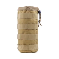 600D Hunting Bags Small Water Bottle Bag Multi Function Outdoor Adjustable Drawstring Molle External System Khaki 1