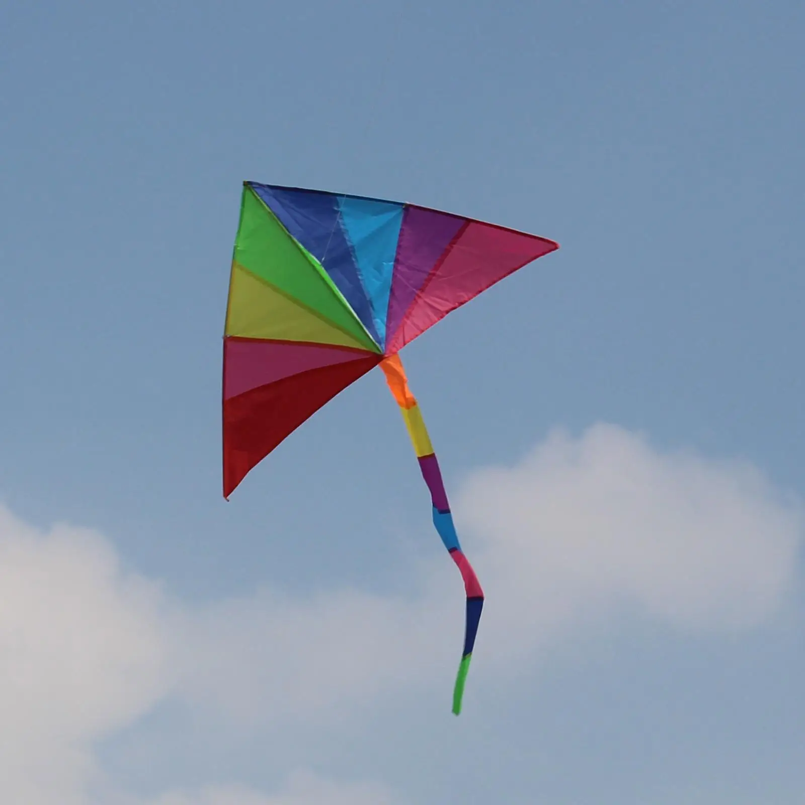 Giant Delta Kite With Tail Windsock Colorful Triangle Kite For Sports