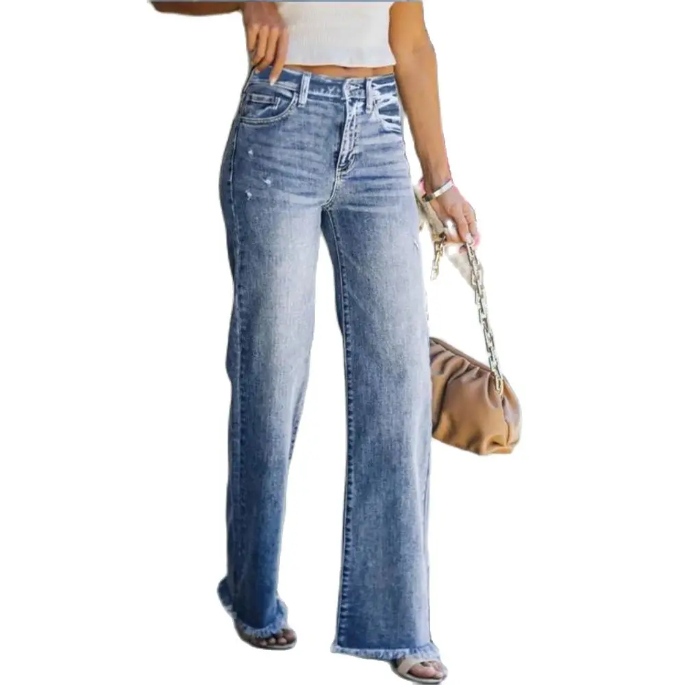 

Джинсы женские Мешковатые со средней талией, Повседневная Уличная одежда с напуском, винтажные синие штаны полной длины, прямые брюки оверсайз