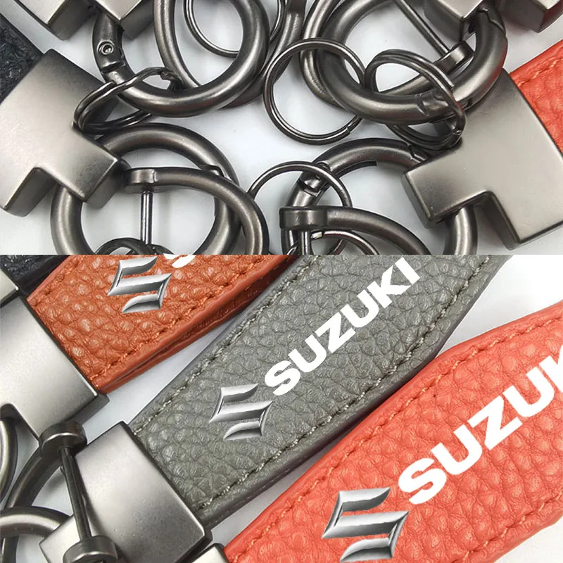 KUNIO Custodia per chiave adatta per Suzuki Swift SX4 Alto Jimny ignis Grand Vitara, adatta per Opel Agila adatta per Nissan Pixo, custodia in metallo, portachiavi A argento