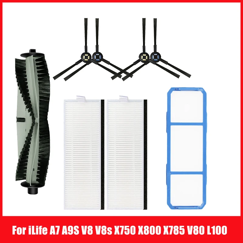 Für Leben A7 A9S V8 V8s X750 X800 X785 V80 L100 Silvercres SSR1 SSRA1 Gummi Reiniger Wichtigsten Seite Pinsel Hepa filter Zubehör
