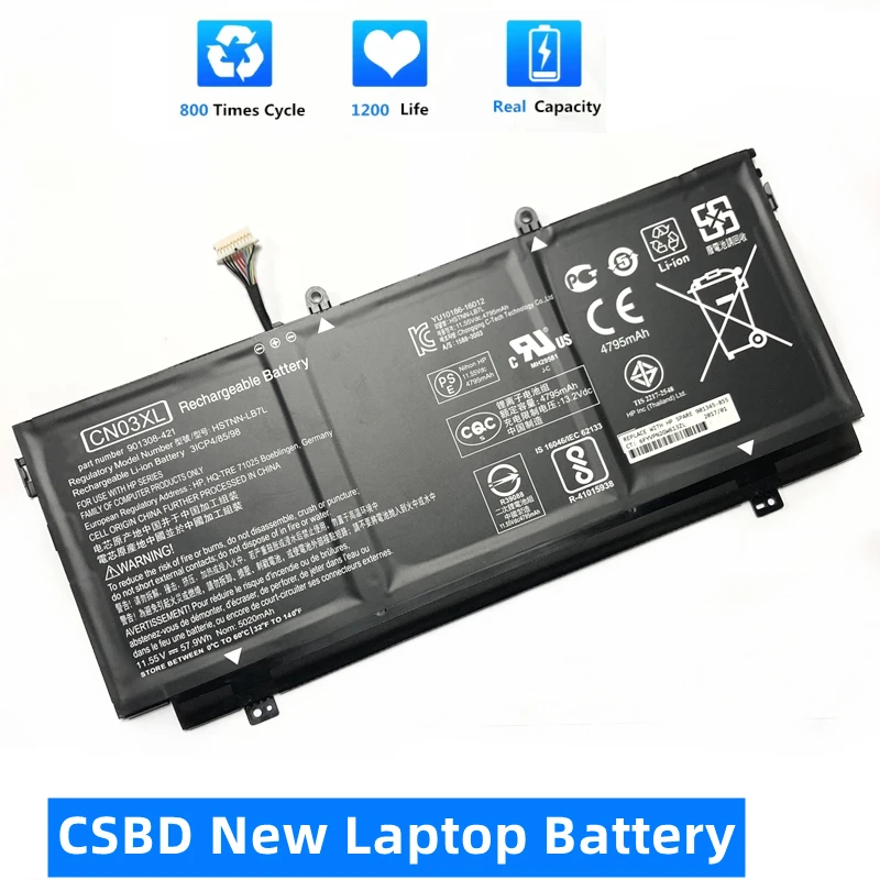 

ONEVAN New CN03XL SH03XL 859026-421 859356-855 HSTNN-LB7L TPN-Q178 Battery For HP Spectre X360 13-AB001 13-AB002 AC033DX 5000mAh