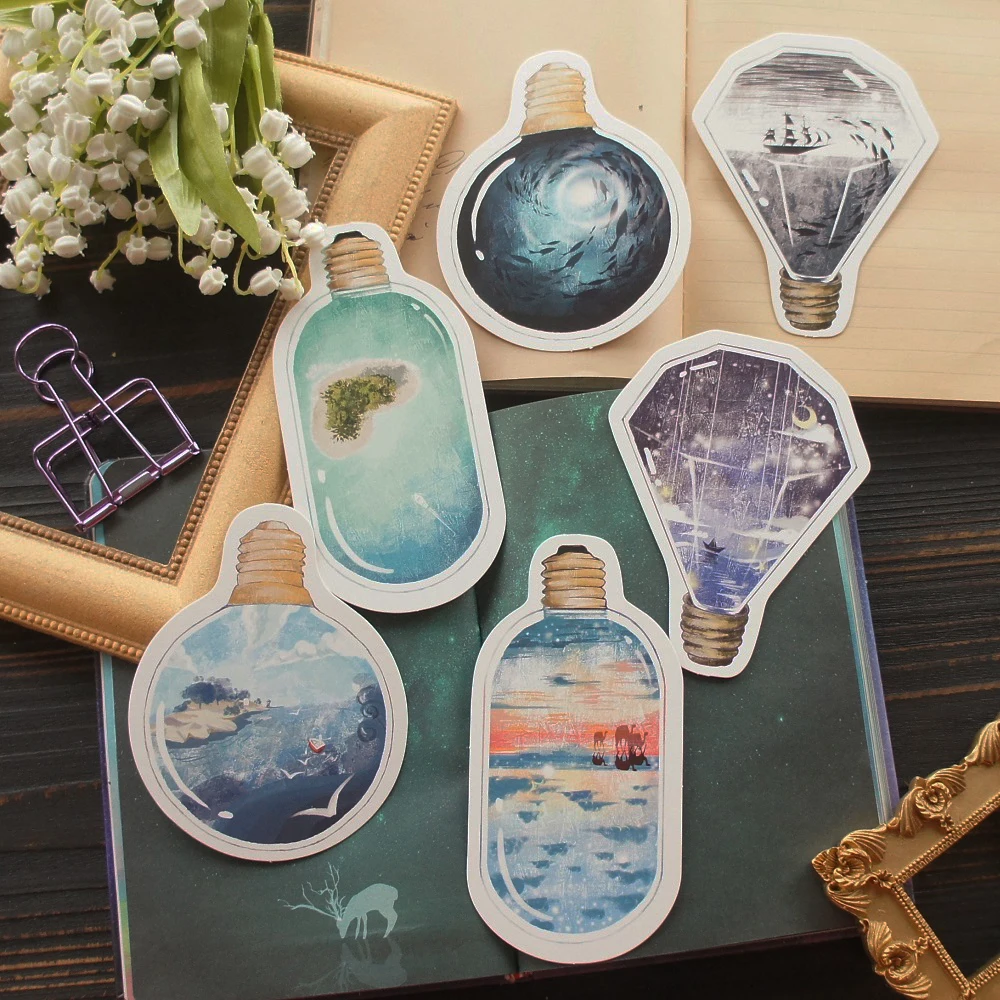 15Pcs Small World In Glass Container Design Come Cartoline Regalo Biglietti Di Auguri Regalo Invito Per Feste Uso Scrapbooking