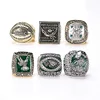 6pcs/set New Creative Champion ring Set souvenir Gift for Friends Ring rugby football Gift Fan souvenir ring 6