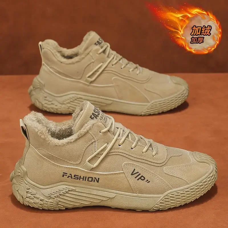 

Мужские зимние кроссовки на толстой подошве, из хлопка