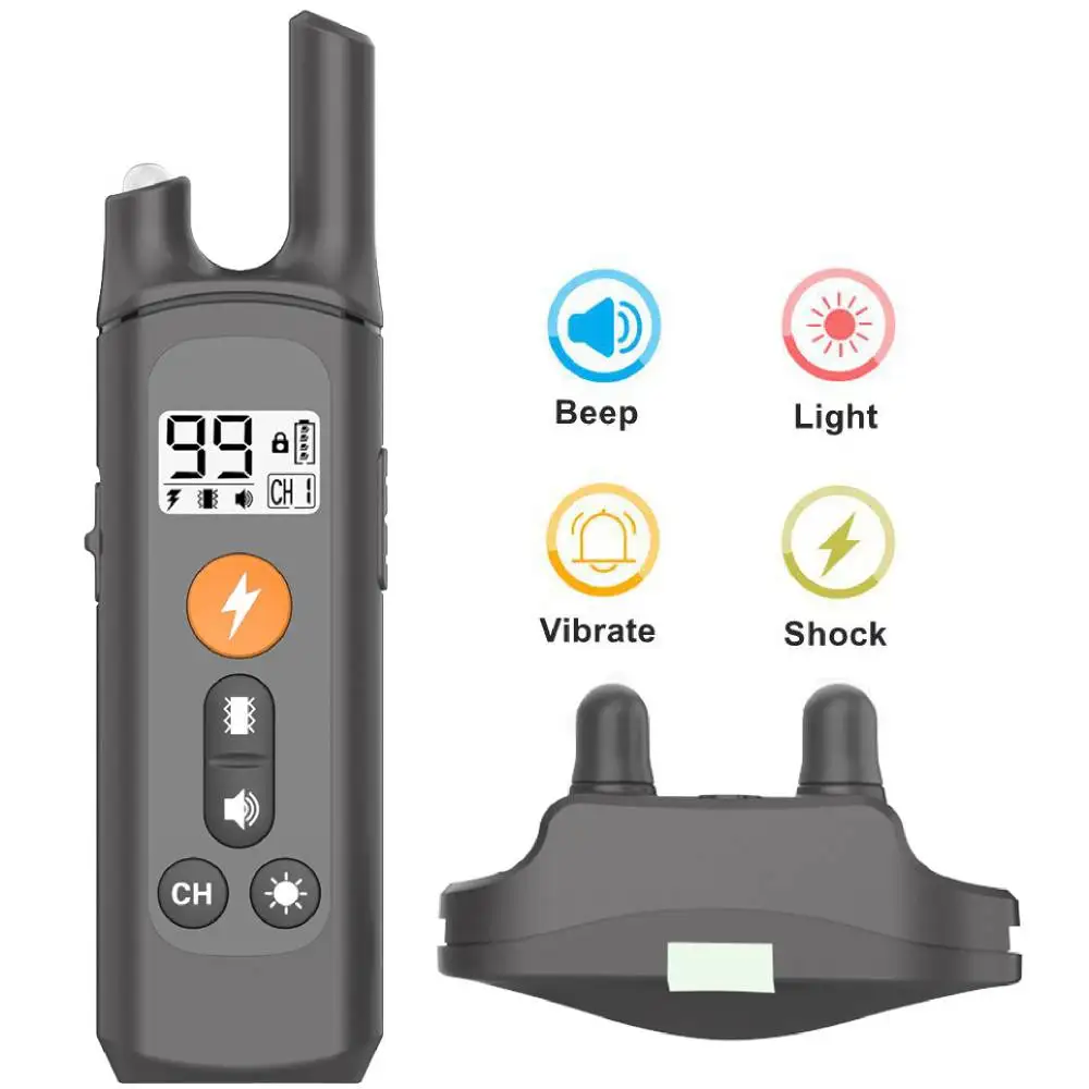 Dog Training Supplies Electric Dog Shock Collar Dog Training Collar with Remote Rechargeable Waterproof 3 Training Modes 1600FT