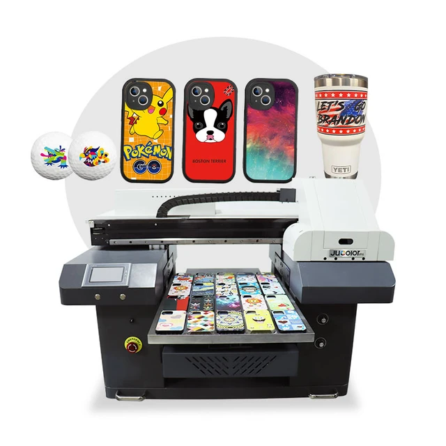 Jucolor Imprimante Digital 3 Heads A2 Flatbed UV Printer for Phone Case -  AliExpress