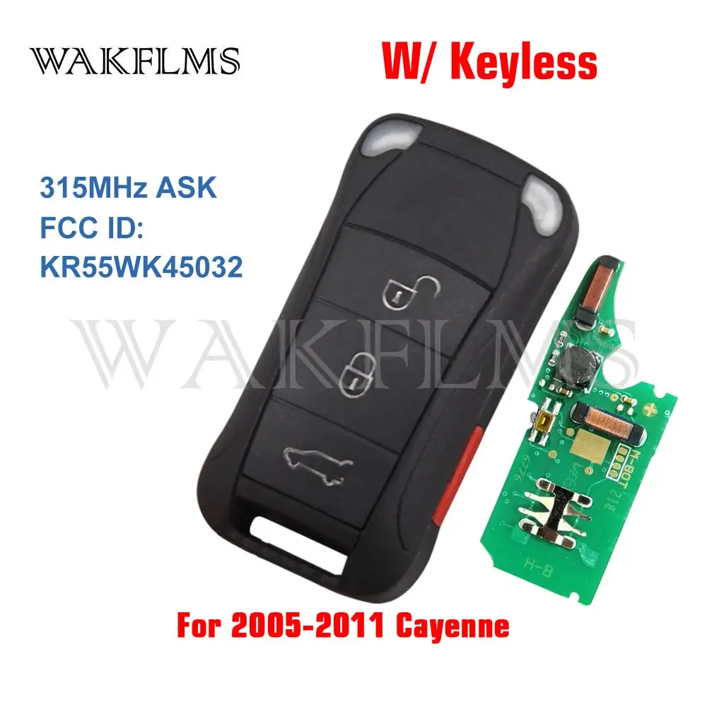 Kr55wk45032 Keyless Flip Remote Car Key Fob 315mhz Pcf7953a For Porsche