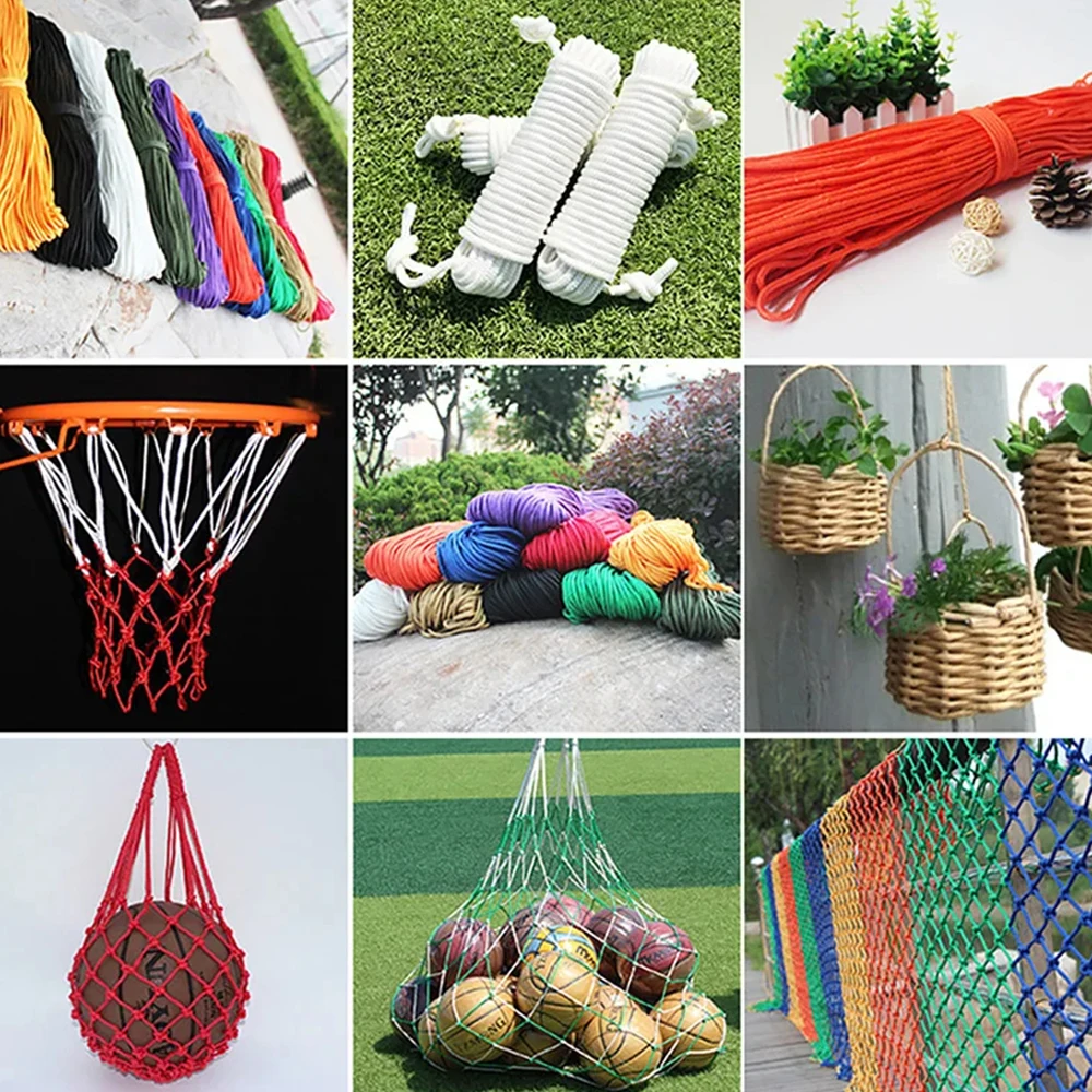 10m Nylon Cord Non-slip Clothesline Drying Hanger Rope Multifunctional Portable Outdoor Travel Household Windproof Clotheslines paracord rope camping rope nylon beading cord nylon rope twine