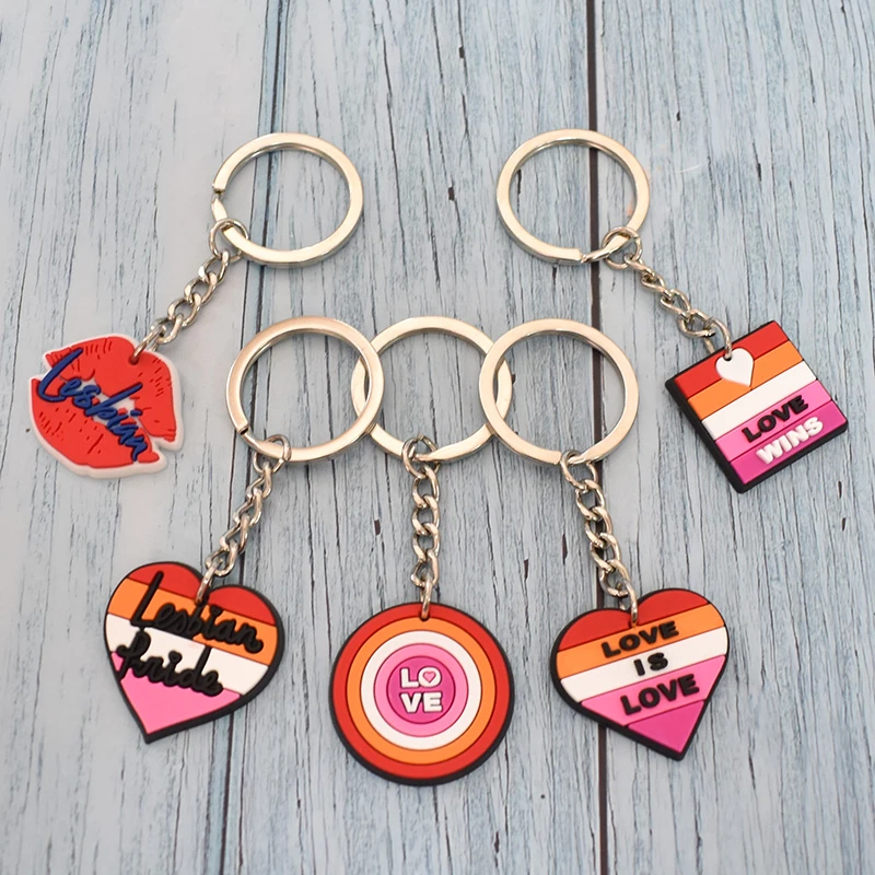 Holibanna 2pièces Porte-clés Arc-ciel Homosexuel Accessoires De Fierté Lgbt Petit Et Unique Pour Hommes Et Femmes