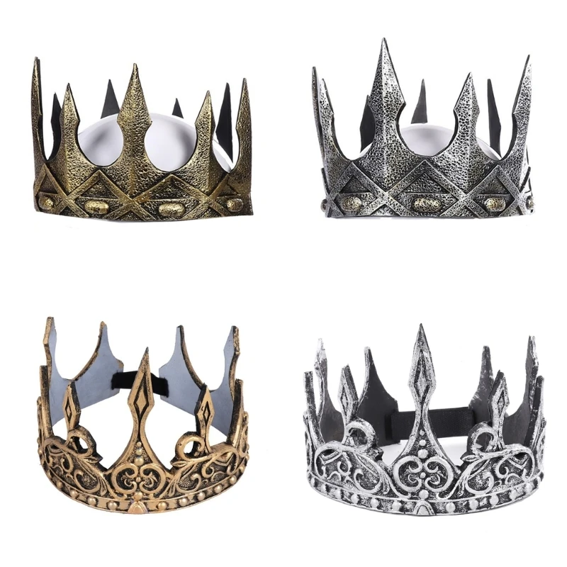 

Imperial Soft PU Headwear Halloween Headdress Antique King Crown-Cosplay Props for Party Theater Proms