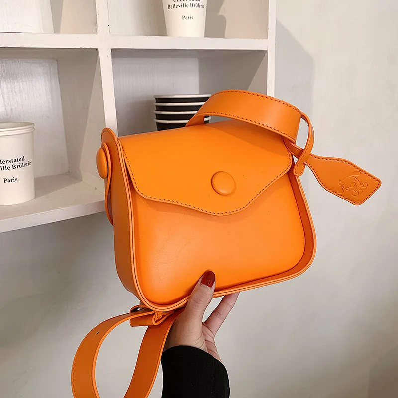 2022 Solid Color Thick Small PU Leather Crossbody Bags for Women Hit Summer Shoulder Bags  Ladies Handbags Luxury Designer Bag