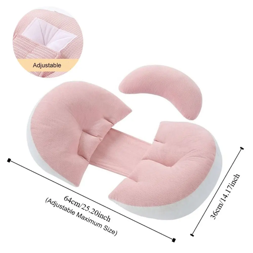 Pregnant Women's Waist Pillow Soft U Shaped Maternity Pillow Abdominal Support Comfort Pregnancy Cushion Sleeping Cushion