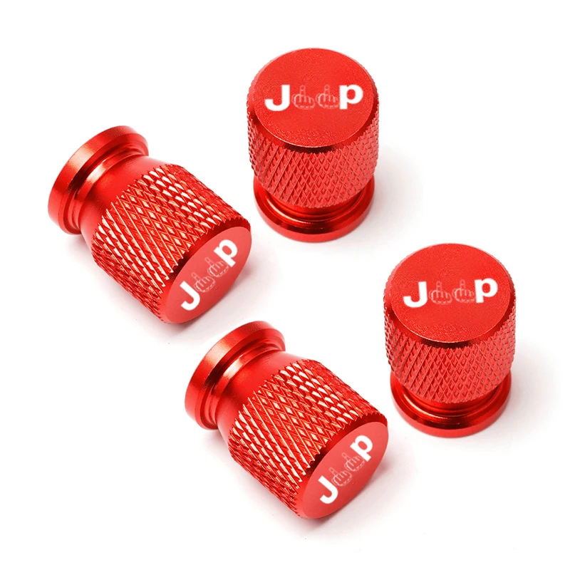 Car Wheel Tire Valve Caps Tyre Stem Covers for Jeep Renegade Compass Wrangler Patriot Grand Cherokee Rubicon