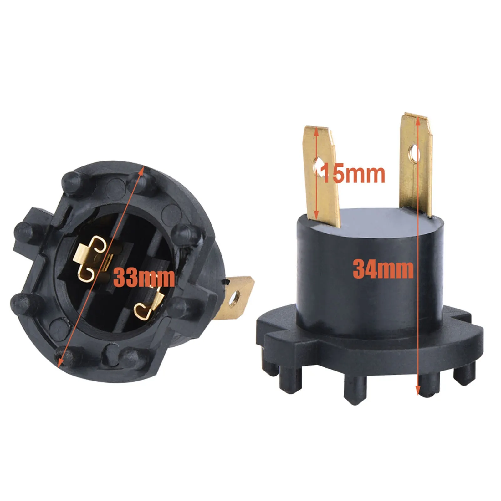 Headlight Socket Bulb Holder Adapter 1 Pair for Mazda 3 5 Kawasaki Aprilia B28V510A3