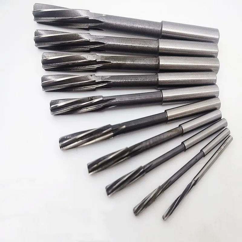 HSS H8 straight shank spiral groove machine reamer 3-20mm, used for precise cutting of machine tool chuck hole expansion 4