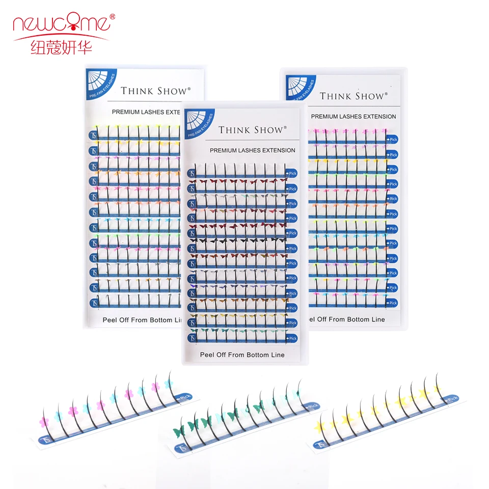 

Mix Color Glitter Eyelash Extensions 0.07mm D All Size A Shape Eyelashes & Star/Flower/Butterfly Shape Eye Lashes Makeup Tool