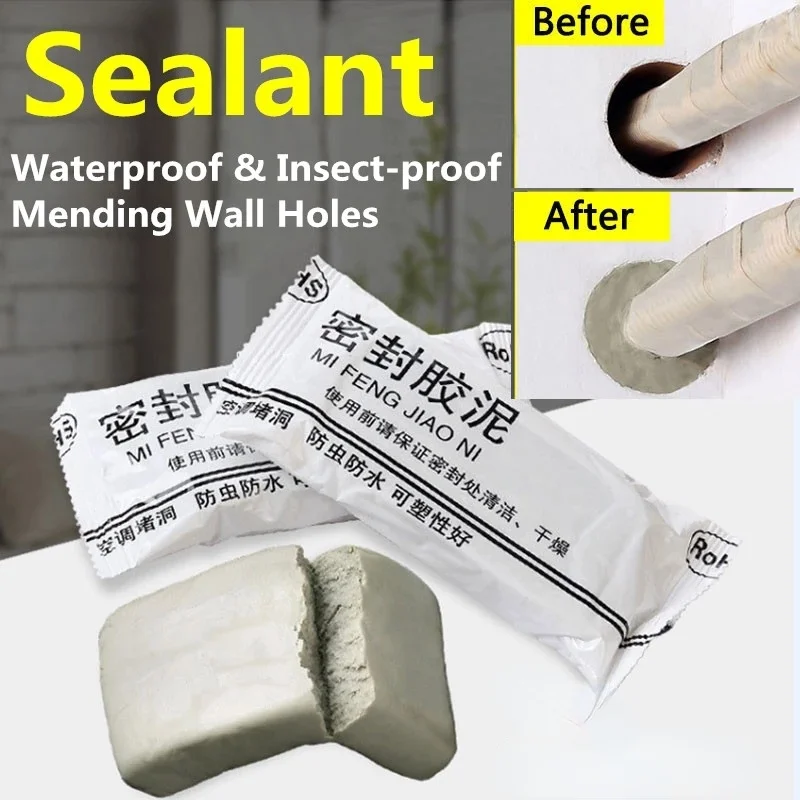 Wall Hole Sealing Glue Household Air-conditioning Mending Wall Hole Plasticine Waterproof Sewer Pipe Sealing Mud Sealant House liquid glue,waterproof sealant,sealant paste
