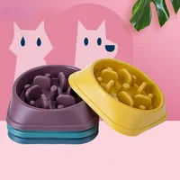 Pet Dog Slow Feeder Bowl Non Slip Puzzle Bowl Anti-Gulping Pet Slower Food Feeding Dishes Dog Bowl for Medium Small Dogs Puppy 6