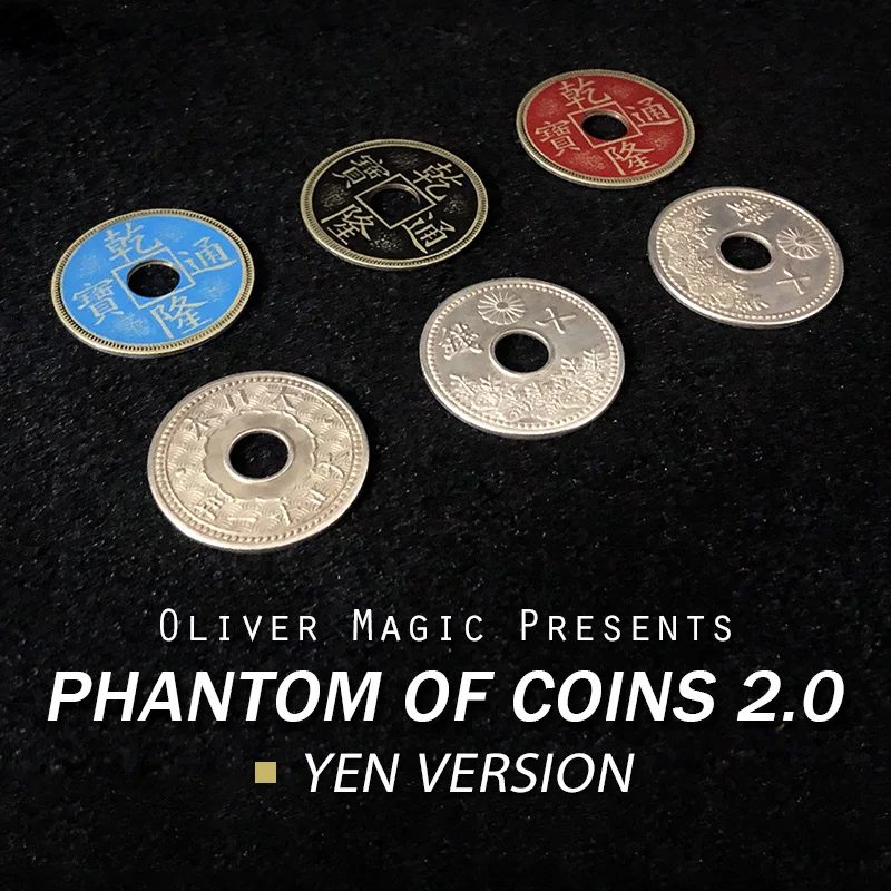 Phantom of Coins 2.0 (Yen Version) Magic Tricks Coin Appear Vanish Color Change Magia Close Up Illusions Gimmick Mentalism Props