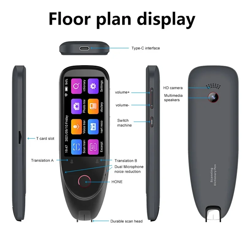 Smart Translator Pen S50 Photo Offline + WIFI Real Time Translation Scanner Text Scanning Reading Translate Dictionary