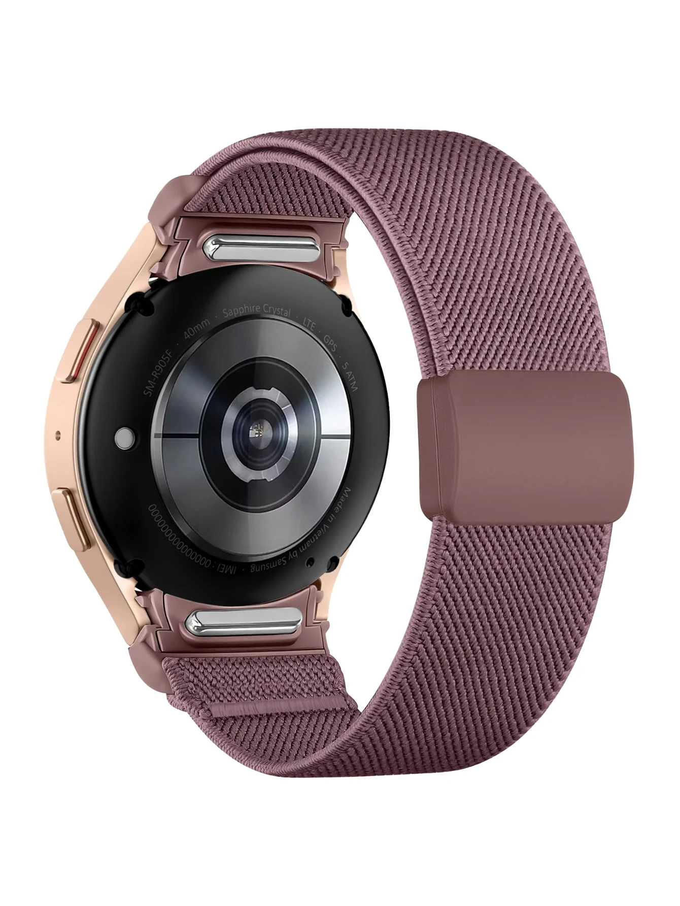 Versatile 20mm Adjustable Nylon Elastic Smartwatch Strap