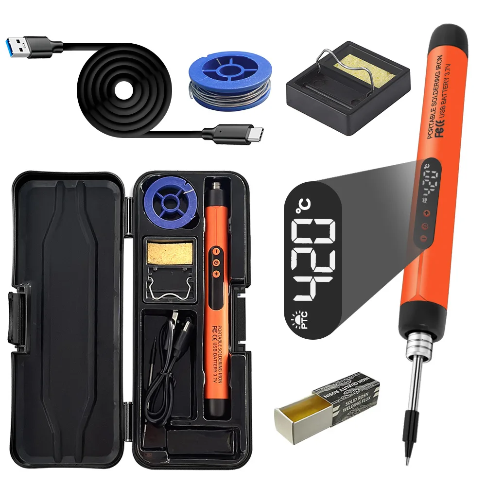USB Wireless Digital Electric Soldering Iron Kit Cordless Adjustable Temperature thumbnail 7