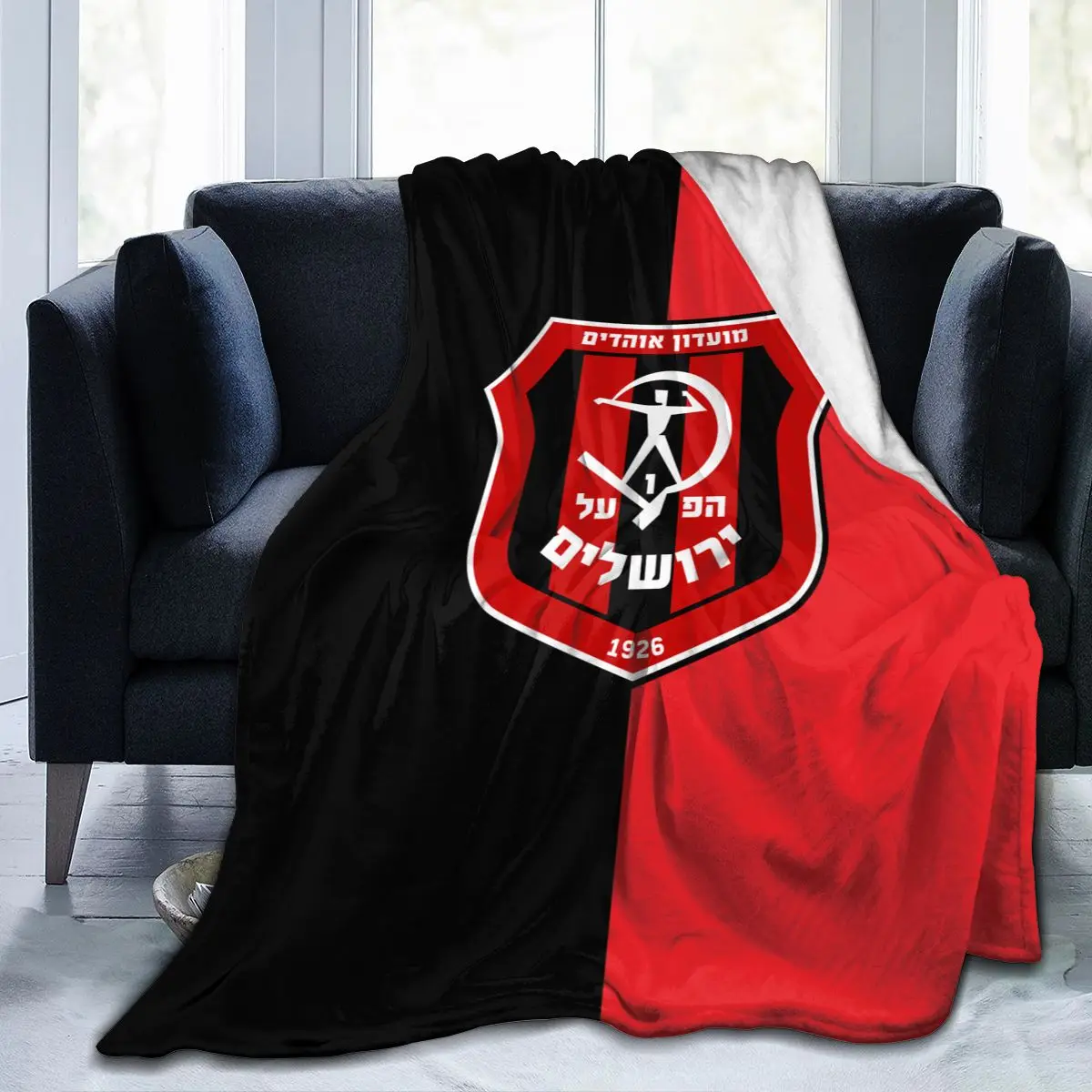 

Всесезонное Флисовое одеяло Hapoel в виде Хапоэль, ультрамягкое фланелевое одеяло, высококачественное пушистое Флисовое одеяло из микрофибры с цифровым принтом