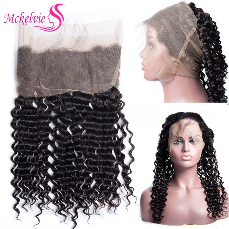 360 Lace Frontal Closure Deep Wave Human Hair Brazilian Remy Hair Soft and Silky For Women Deep Wave 360 Lace Closure