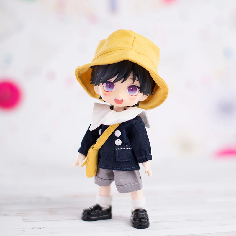Ob11 Doll Handmade Clothes Kindergarten School Uniform Suit With Yellow Hat Bag Shirt Shorts or Skirt For Obitsu11, GSC, Molly 2