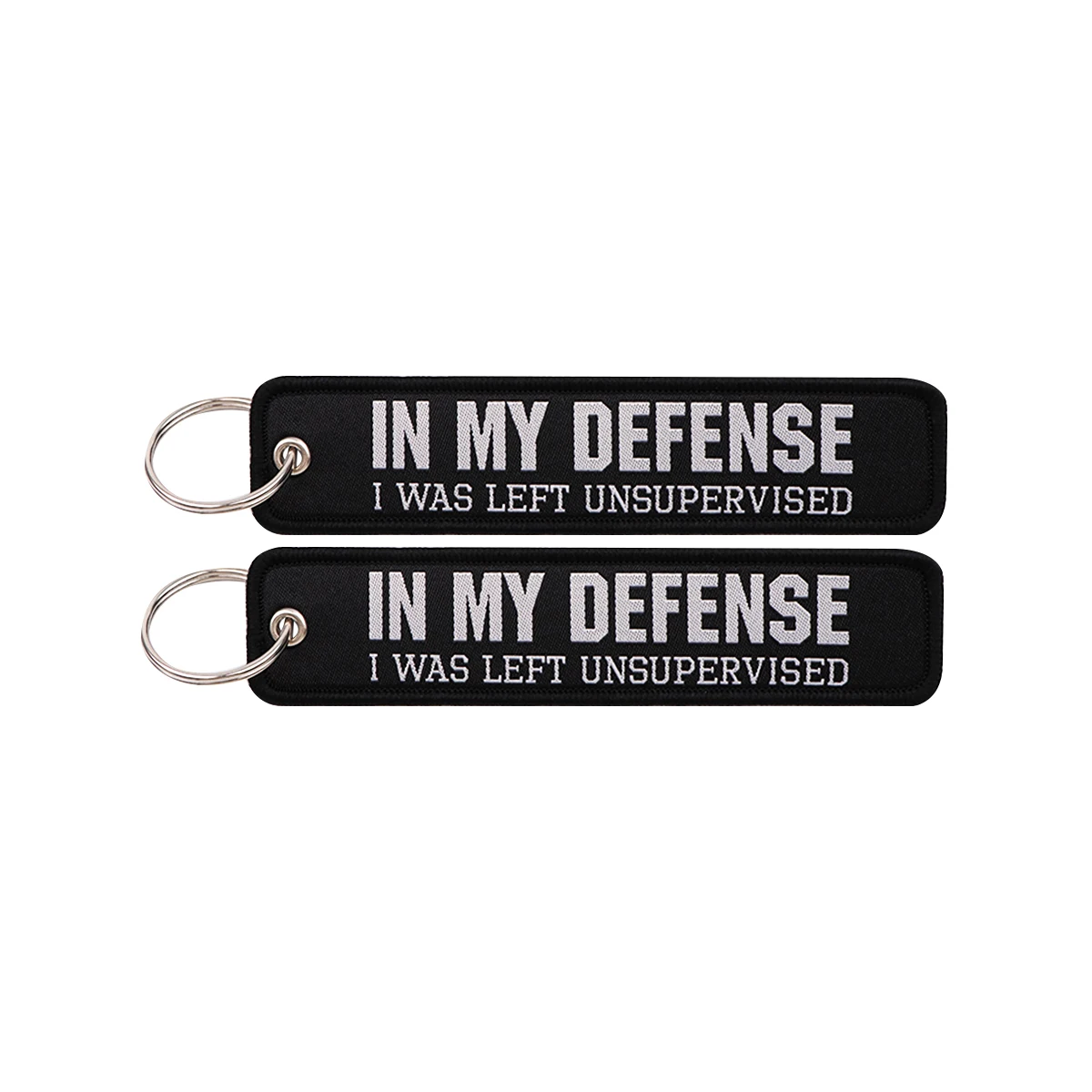 Humorous Embroidered Keychain - Key Ring Holder Accessory and Gift