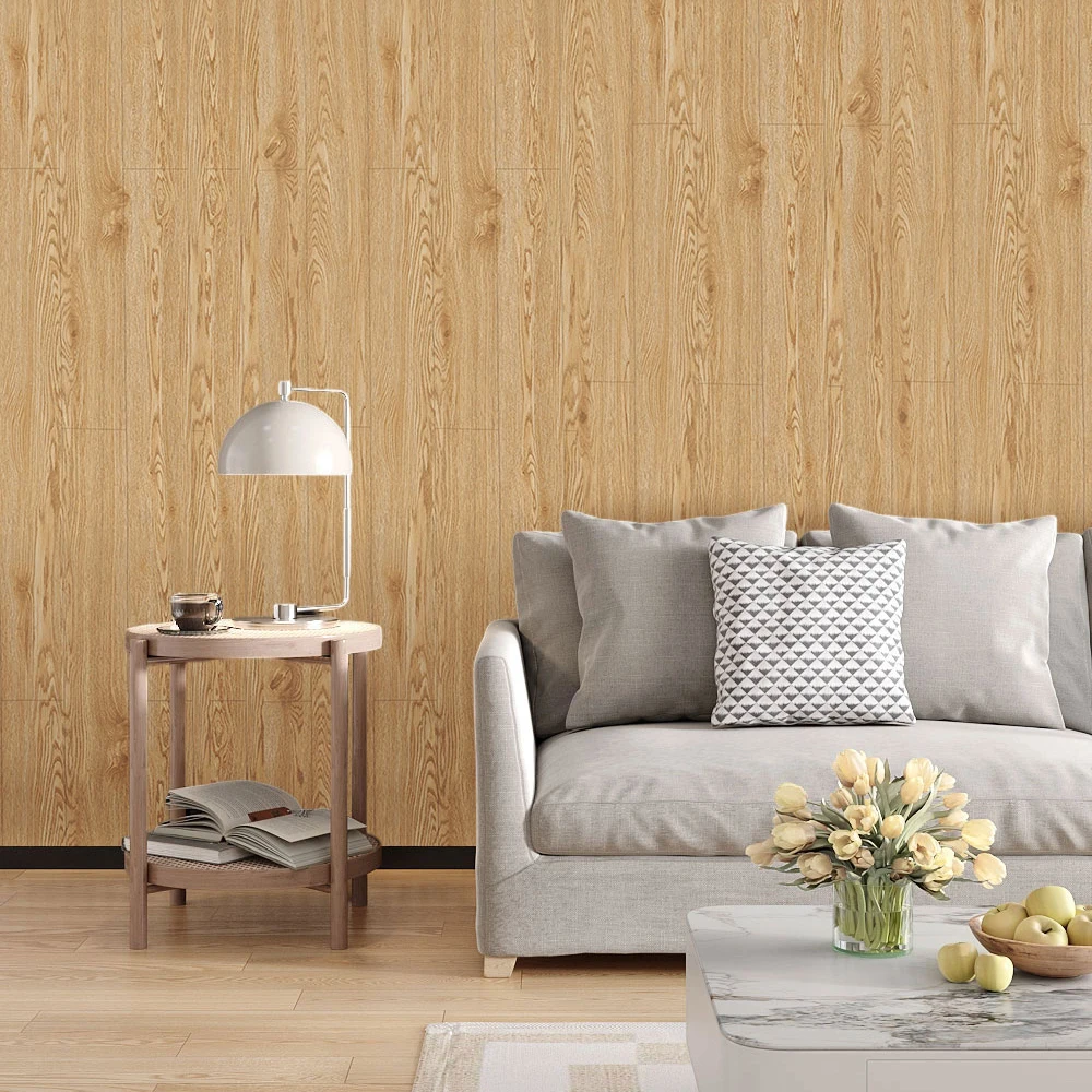 Voltsify Self-Adhesive PVC Flooring Wallpaper with Wood Effect for Bedroom Living Room