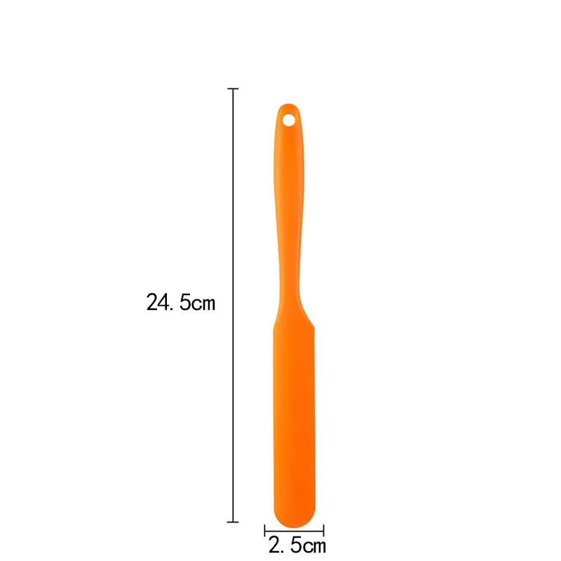 Silicone spatula cream Baking Cream Mixing Butter scraper Brush Cake Smoother Polisher Cake Fondant Decor one-piece Steel core