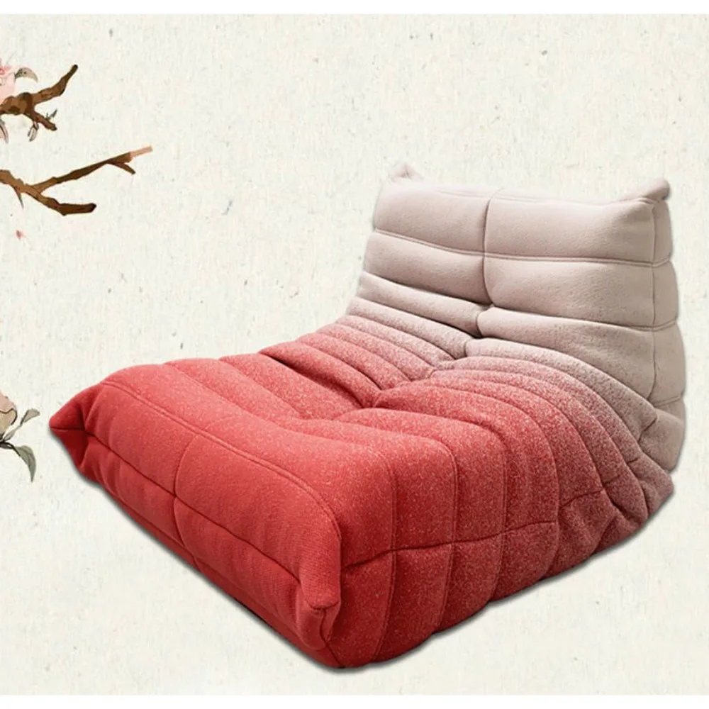 Togo caterpillar sofa internet famous Nordic modern leisure tatami, lazy person knitted gradient fabric, landing single person