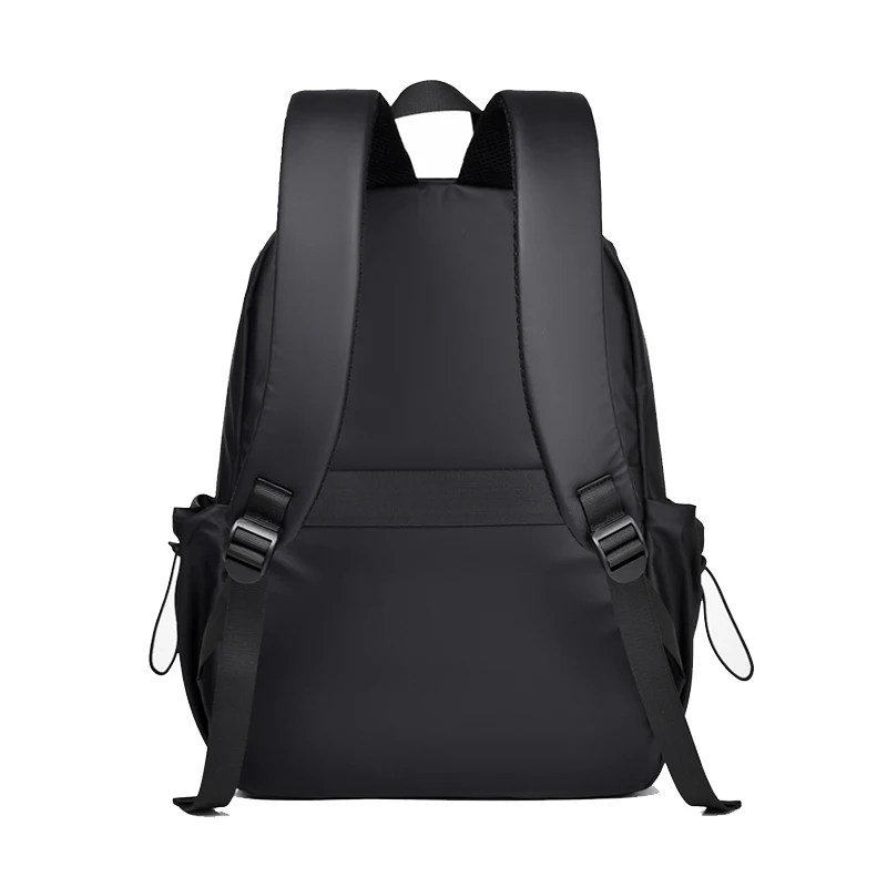 Toposhine String Side Pockets Men's Backpack Black Nylon Waterproof Outdoor Teens Sports Bag Business Travel Package Casual Bags
