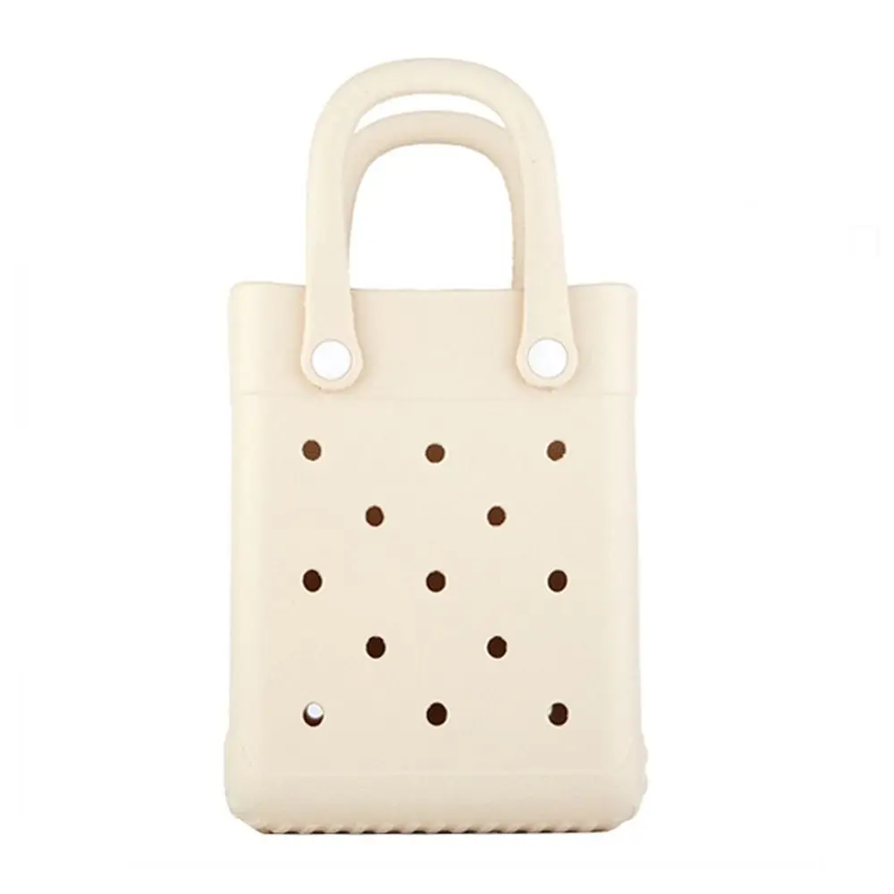 Tote Bag Waterproof Cartoon Colorful Handbags DIY Mini EVA Handbags with Hole Portable Sandproof Phone Bag Travel 9