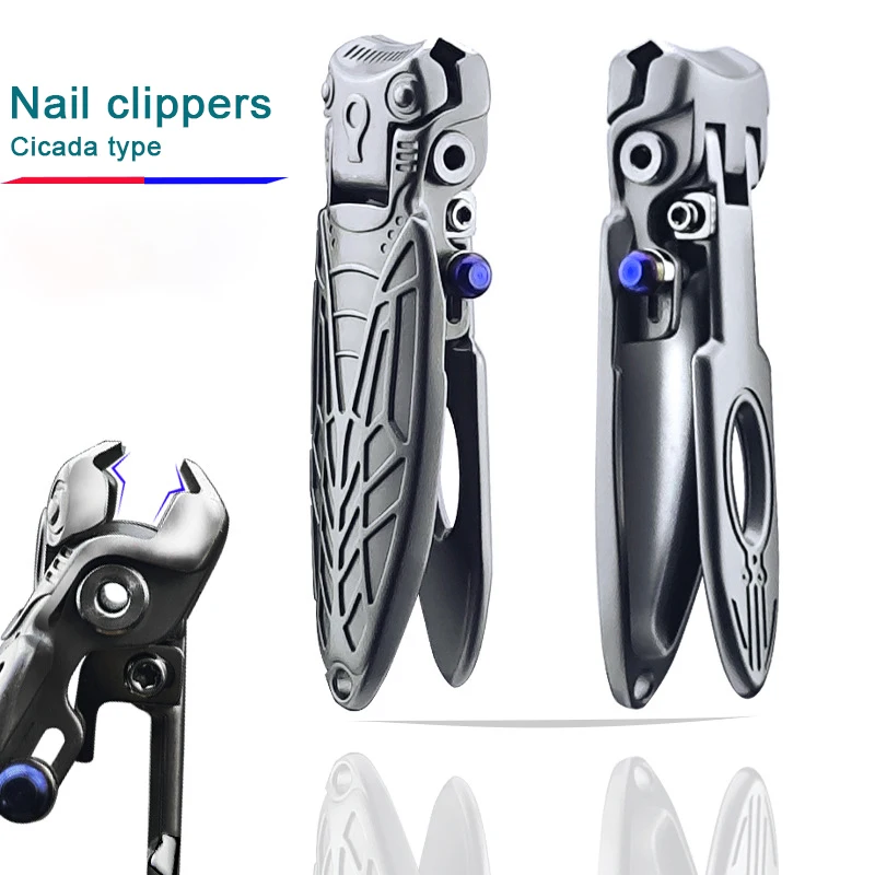 1Pcs Stainless Steel Nail Clippers Large Opening Powder die Cast Nail Clippers Set Decoration Cutter art Tool