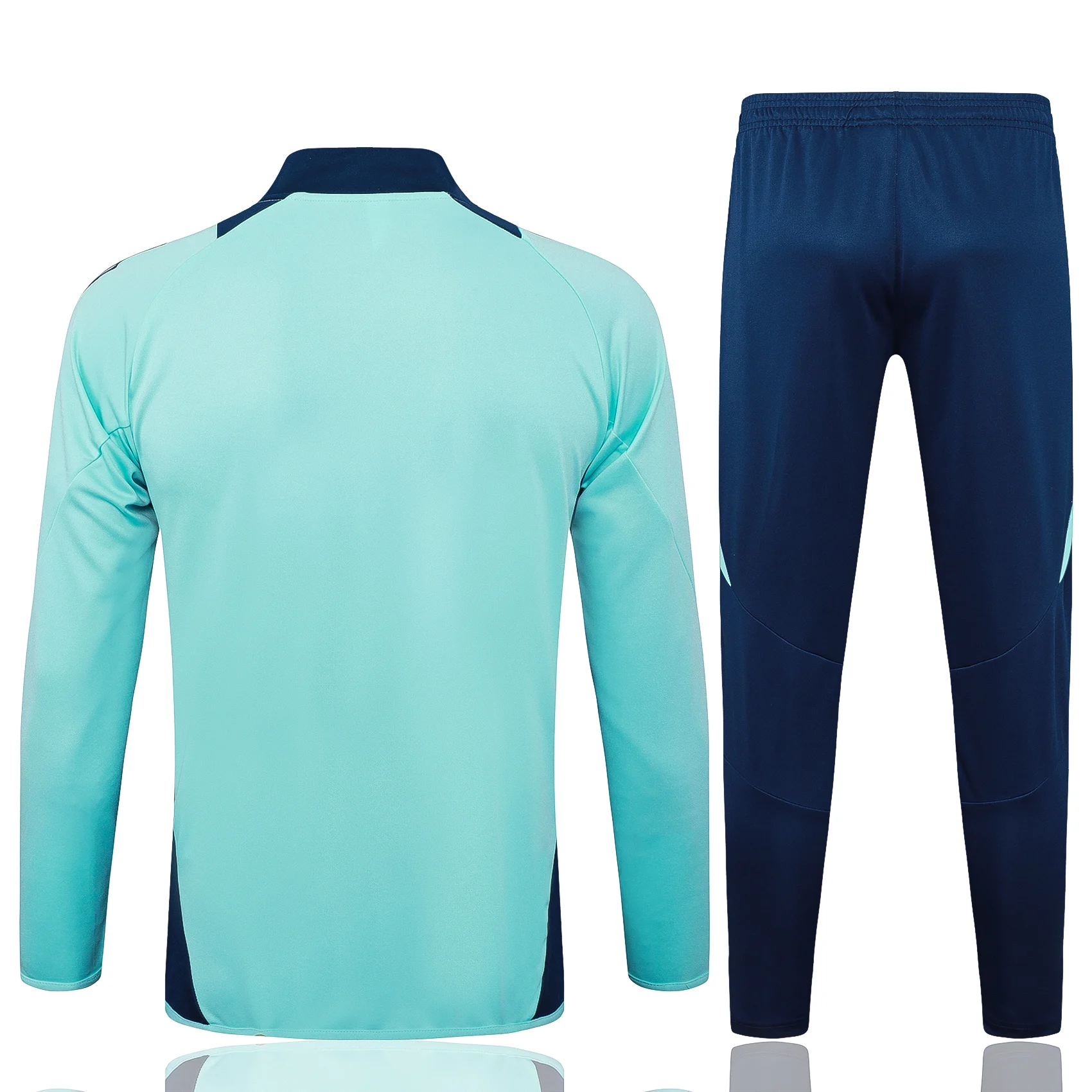 Adidas Soccer Jerseys Men Fashionable Athletic Durable Long-sleeved Comfortable Zippered Football Training Suit Set Black