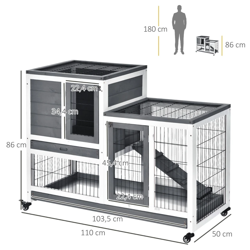 Gabbia per conigli casa villa grande grande spazio libero gabbia per  conigli da interno nido di coniglio allevamento speciale - AliExpress