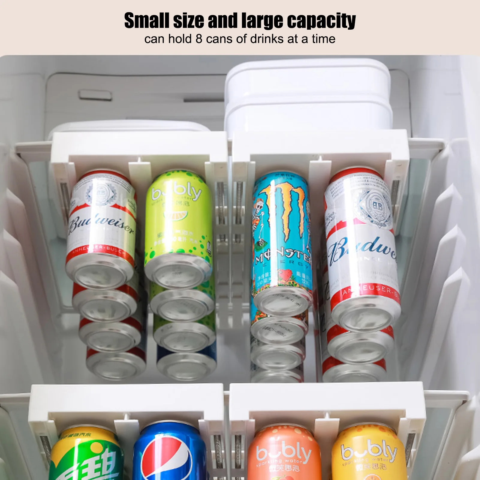 Beer Soda Can Slide Under Shelf for Refrigerator